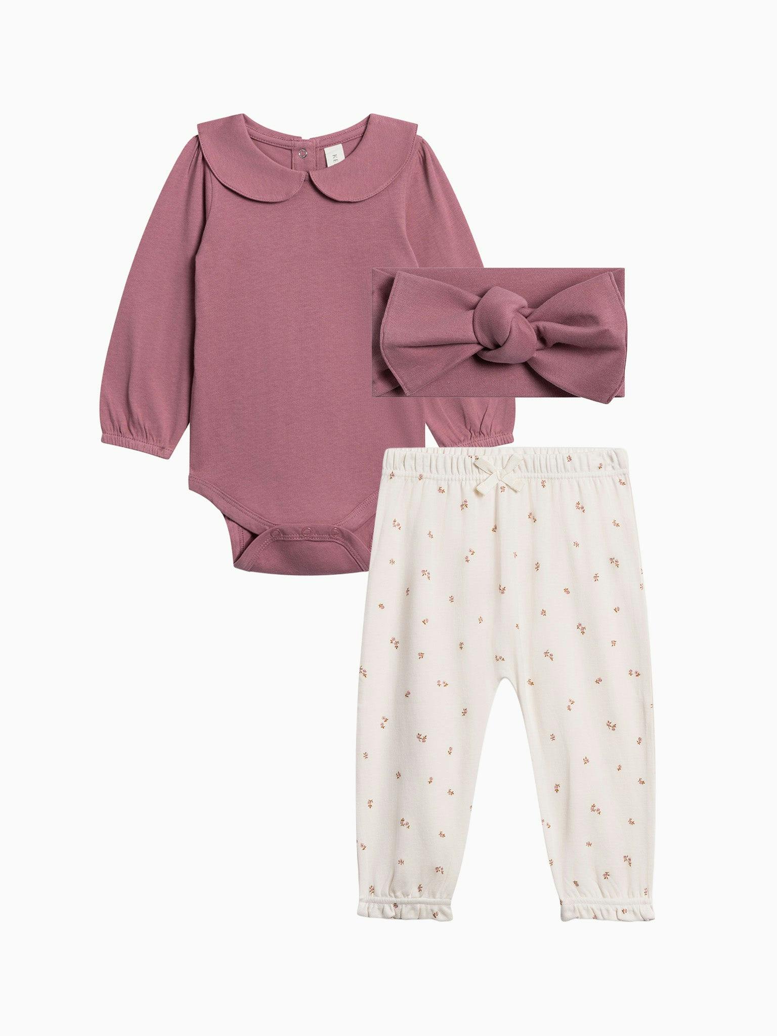 Organic Infant Girls Winter Floral Bundle