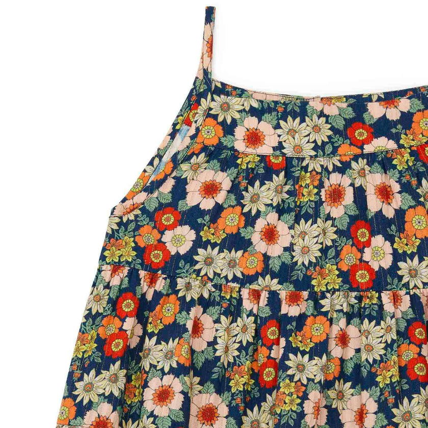 BONTON Calypso 70's Floral Midi Dress