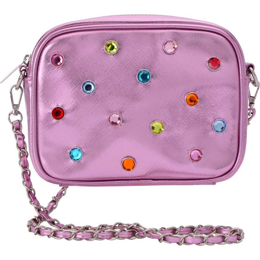 Pink Candy Gem Crossbody Bag