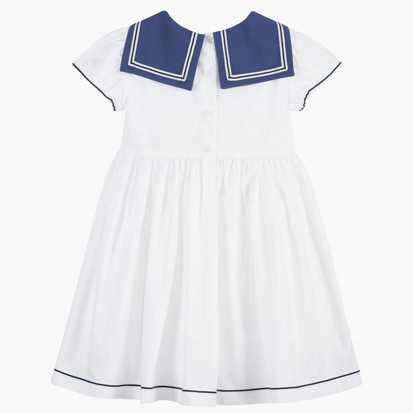 Philippa Sailor Dress in White