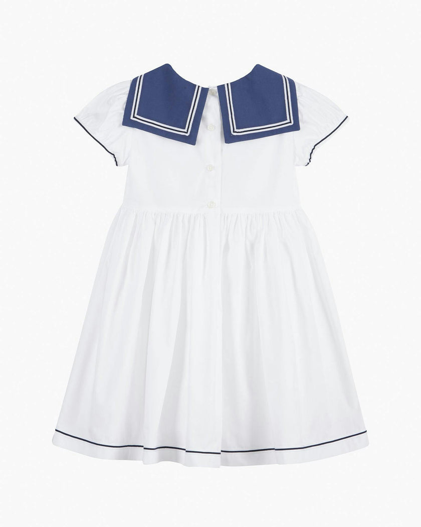 Philippa Sailor Dress in White