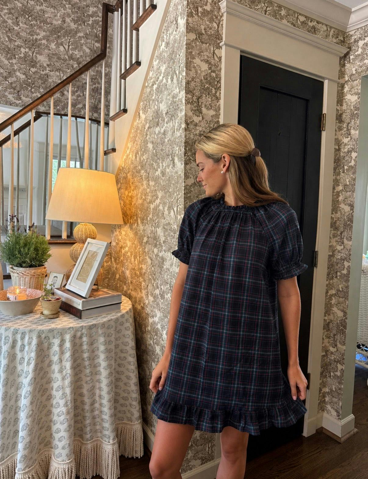 The Katherine Nap Dress - Jewel Tartan