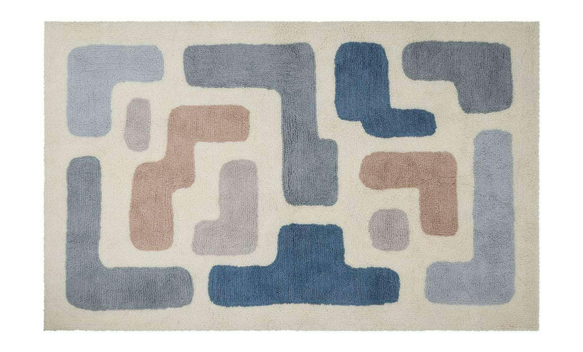 Stacked Washable Wool Area Rug