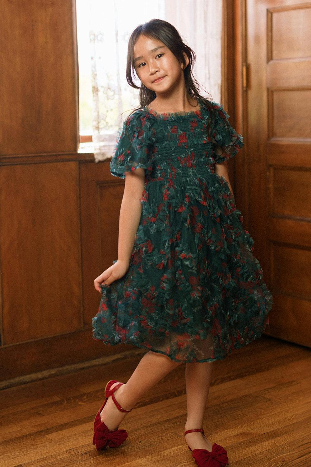 Mini Florentina Dress in Emerald Truly Madly Deeply
