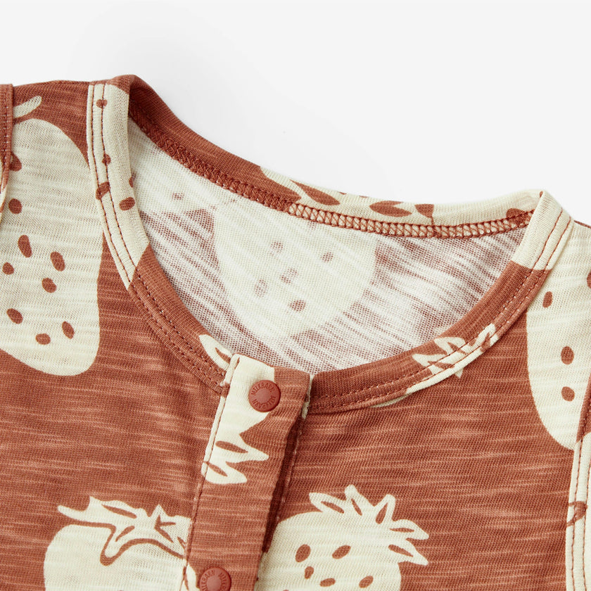Strawberry Silhouette Slub Cotton Sleeveless Jumper