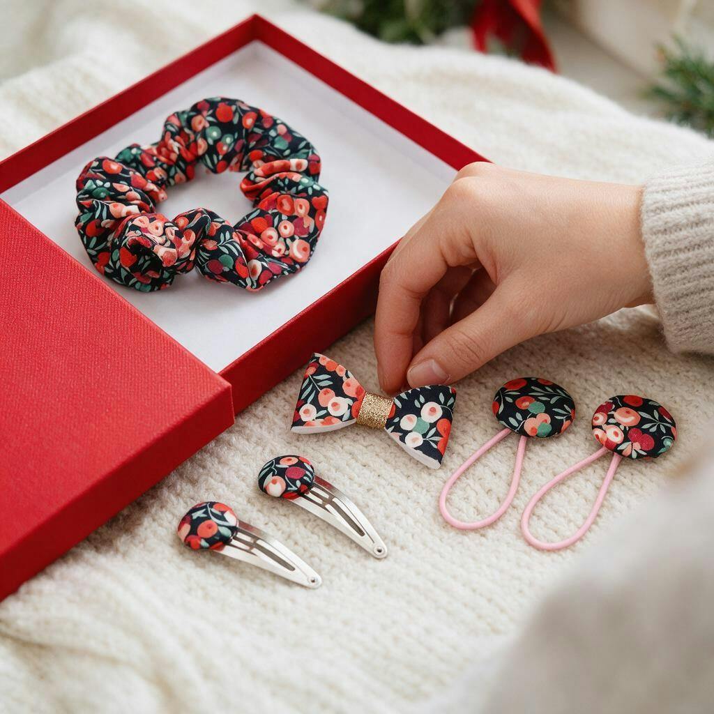 Liberty Of London Hair Bundle - Christmas Wiltshire berry in red gift box