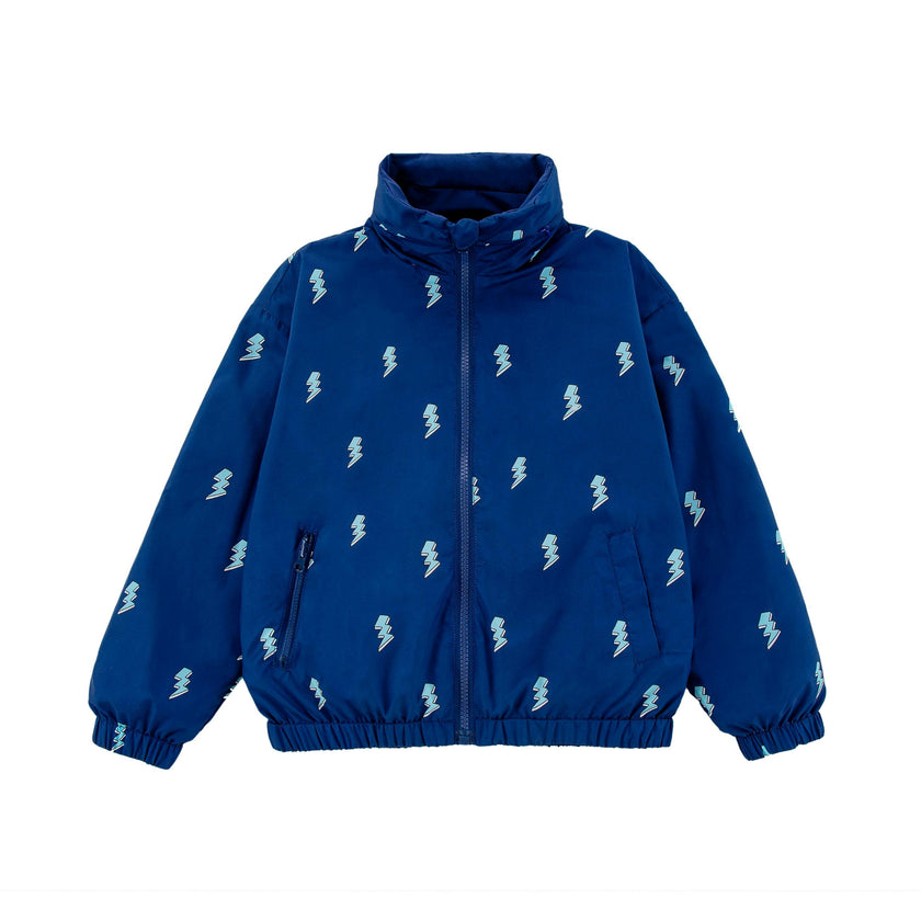 Max Reversible Rain Jacket Windbreaker, Blue Lightning