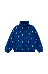 Max Reversible Rain Jacket Windbreaker, Blue Lightning