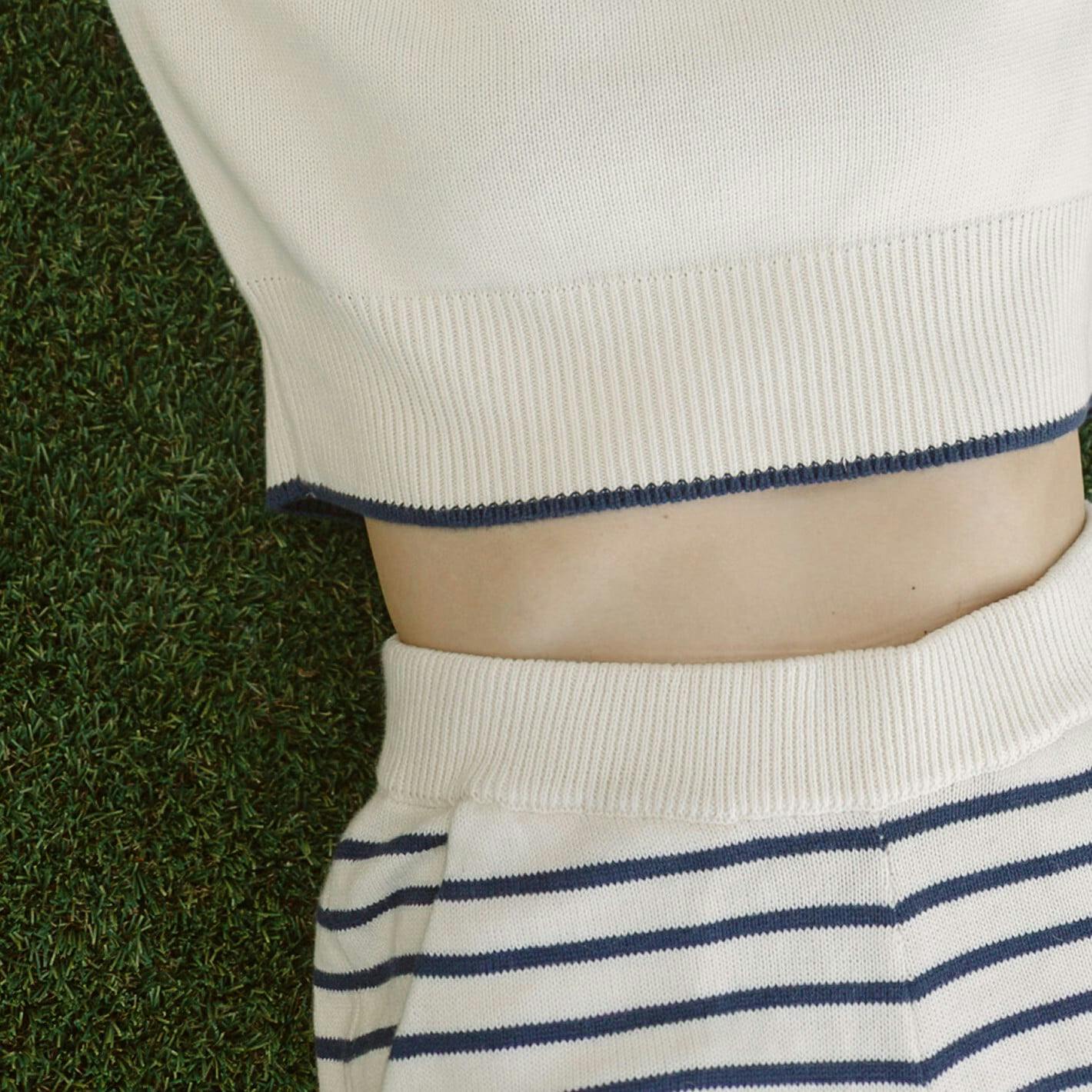 Women's Breton Stripe Knit Short