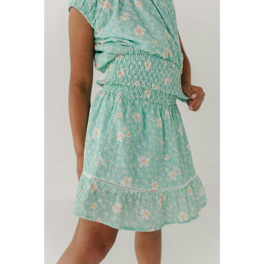 Smocked Eyelet Skirt