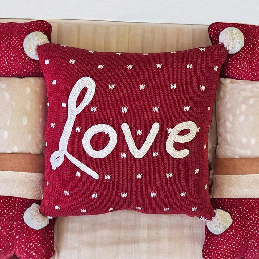 Love Pom Pom Pillow