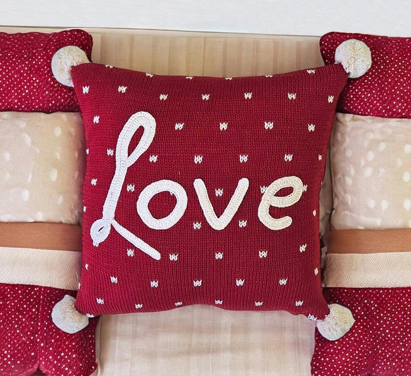 Love Pom Pom Pillow