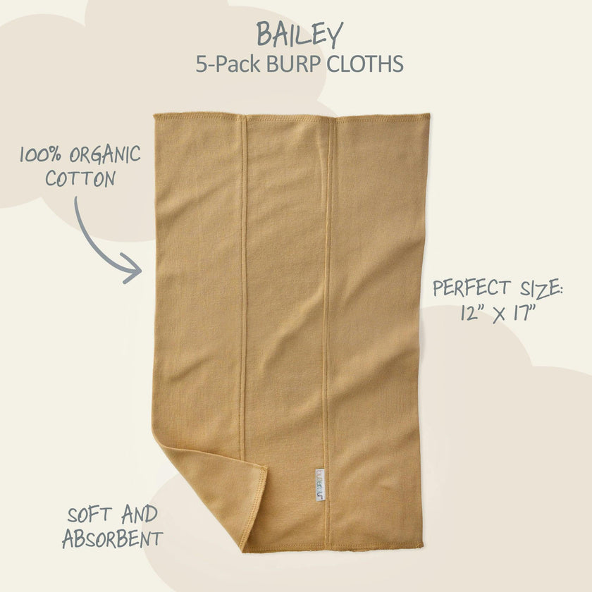 BAILEY 5-Pack BAILEY Burp Cloths