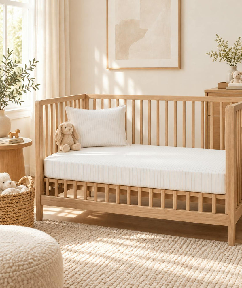 DH Golden Stripe 3PC Crib Set