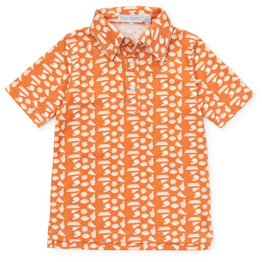 Griffin Boys' Pima Cotton Polo Golf Shirt - Pep Rally Orange