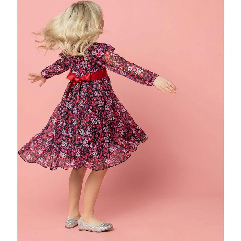 Chloe Winter Floral Party Dress