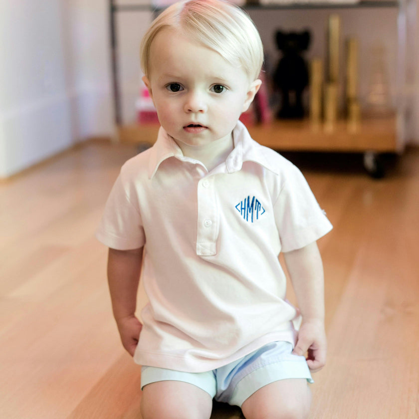Griffin Boys' Pima Cotton Polo Golf Shirt White