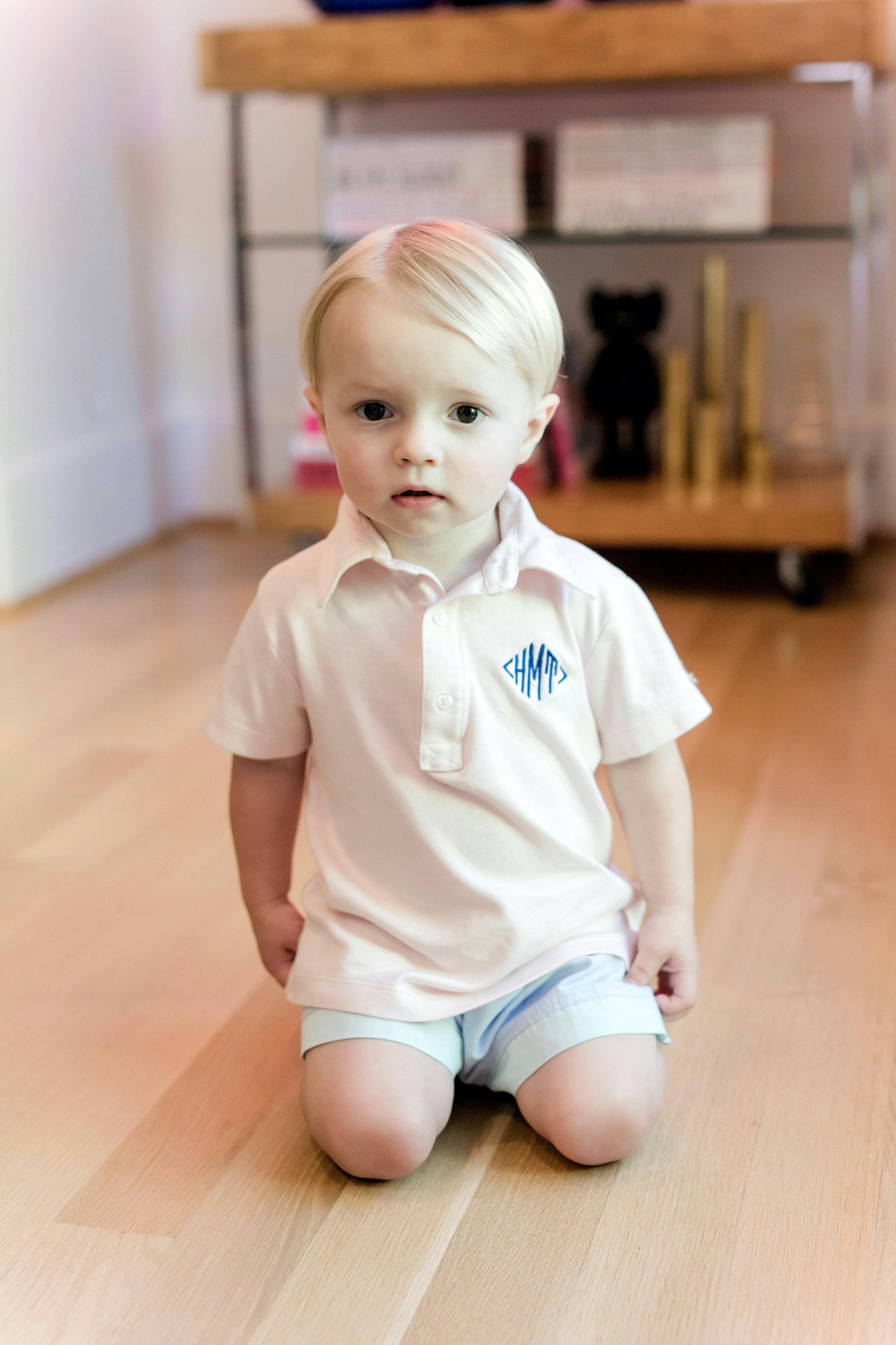 Griffin Boys' Pima Cotton Polo Golf Shirt White