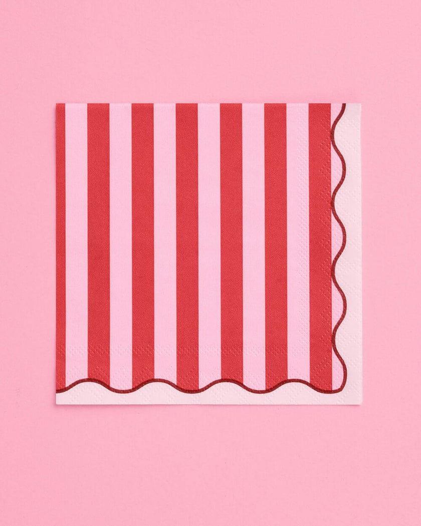 Candy Stripe Napkins - 25 paper napkins