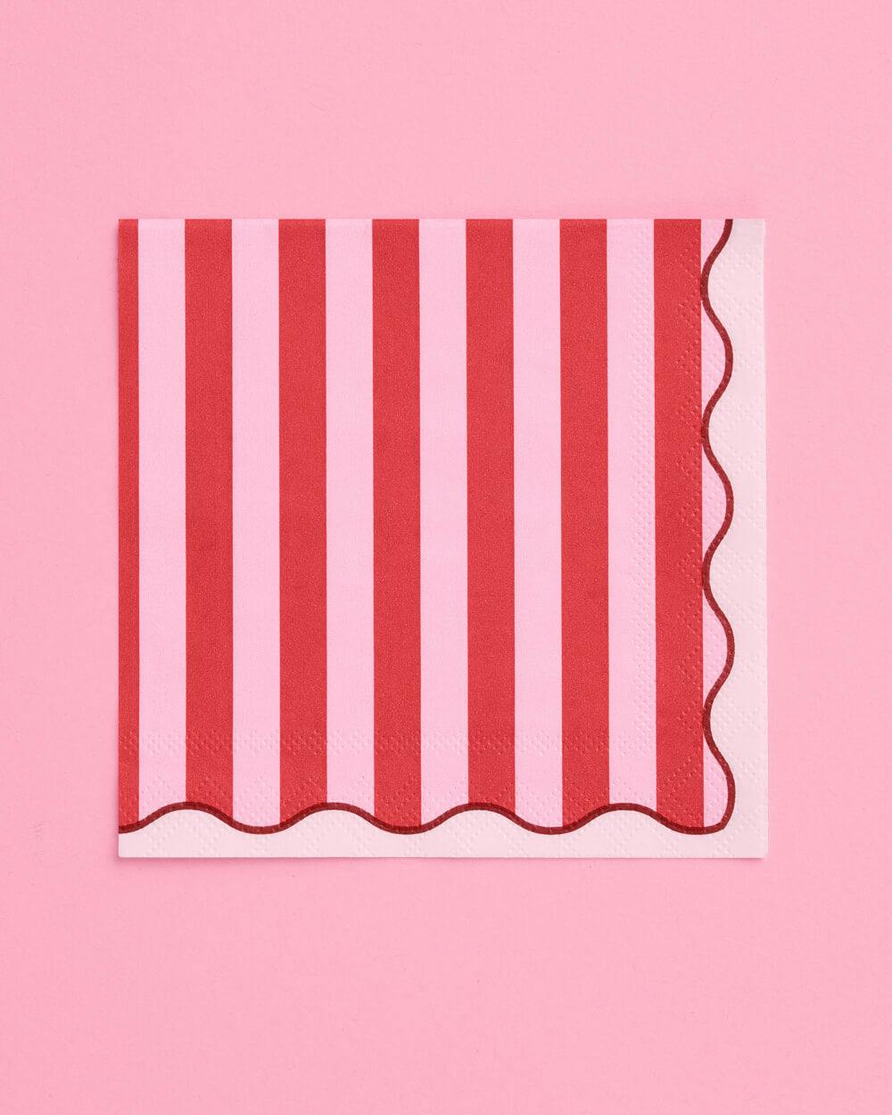 Candy Stripe Napkins - 25 paper napkins