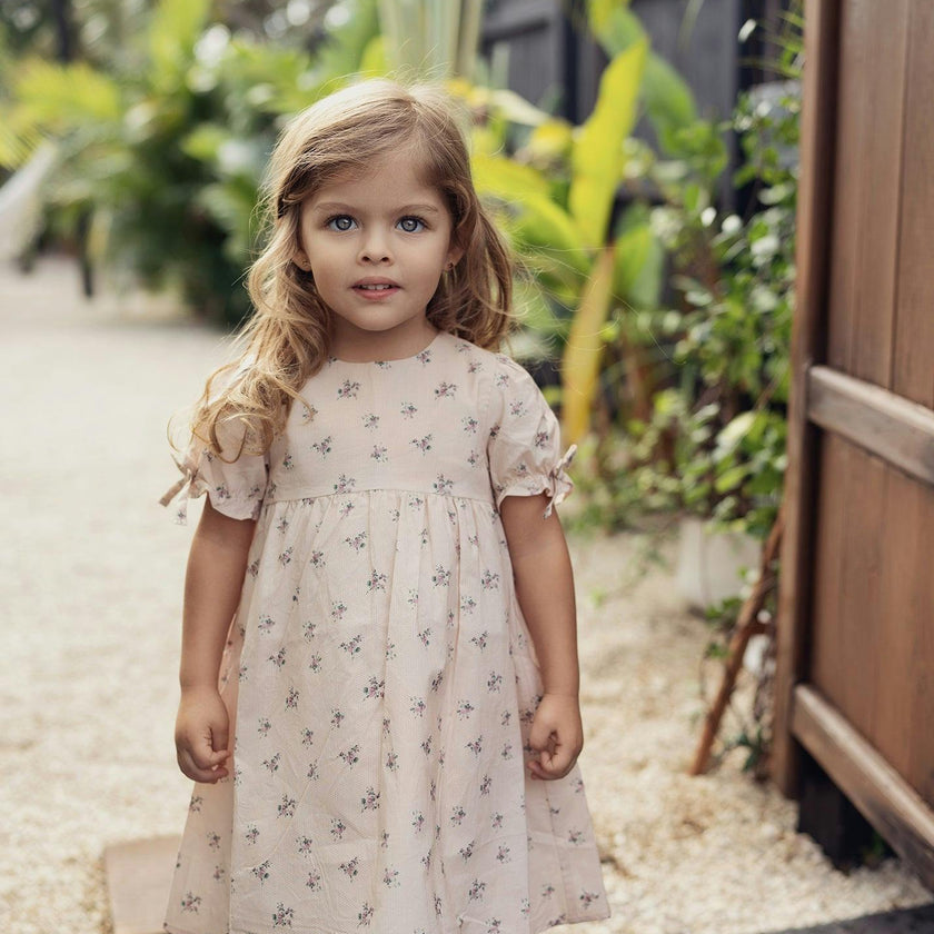 Rose Dot Short Sleeve Dress