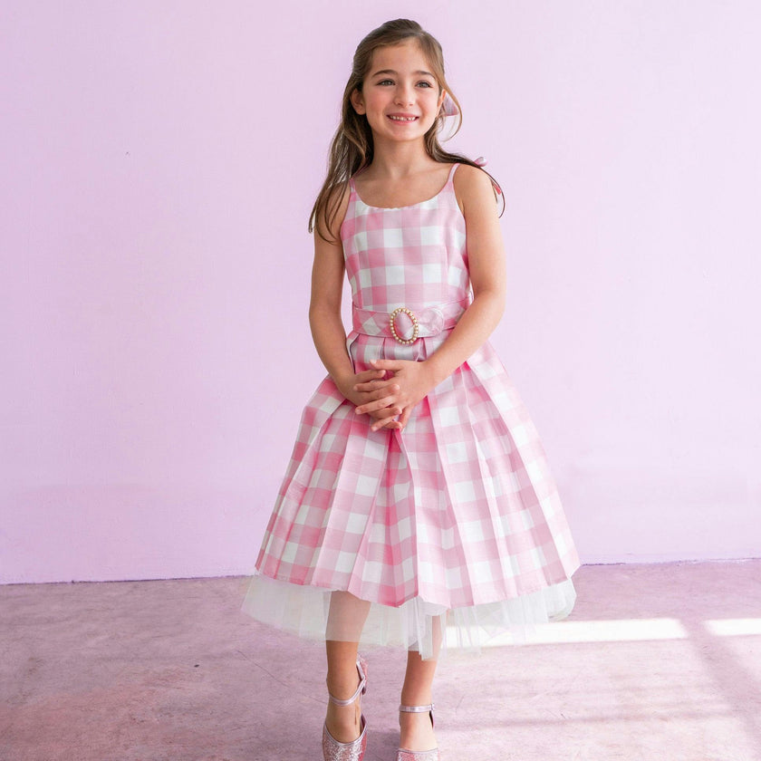 A Leading Role x Mattel Premium Barbie The Movie Barbie Pink Gingham Child Dress Up