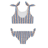 girls strawberry patch tie knot bikini