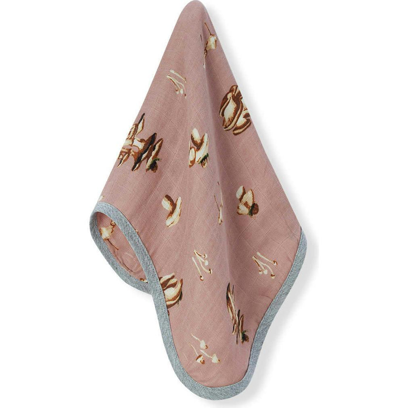 Mushroom Contour Four Layer Burp Cloth