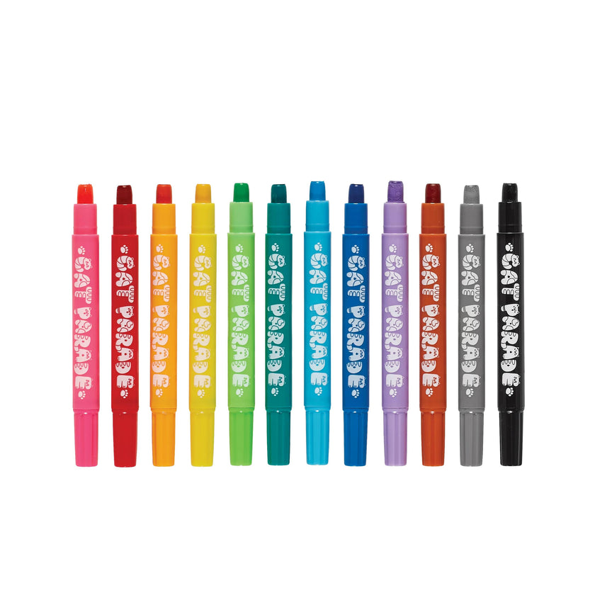 Cat Parade Twist-up Watercolor Gel Crayons - Set of 12