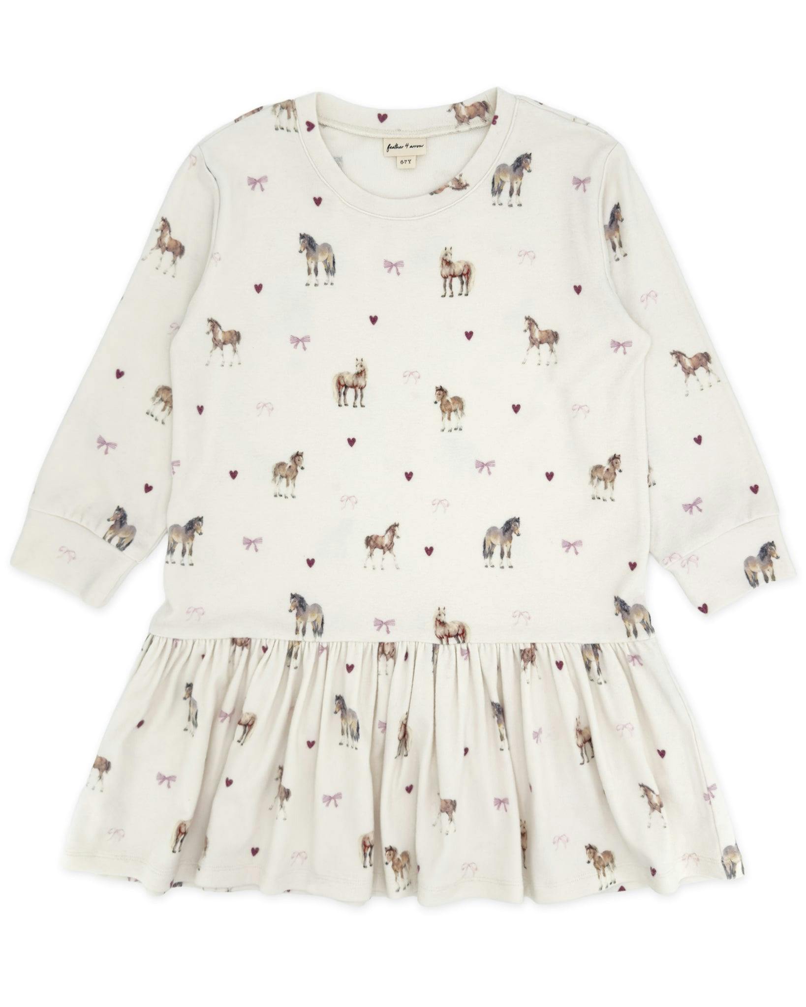Jules Horse Hacci Dress - Ivory