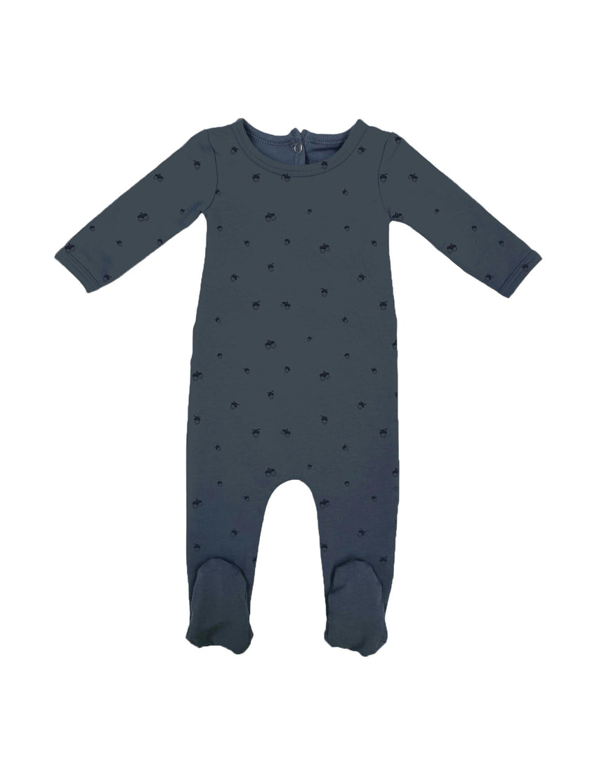 Acorn Print Long Sleeve Footie