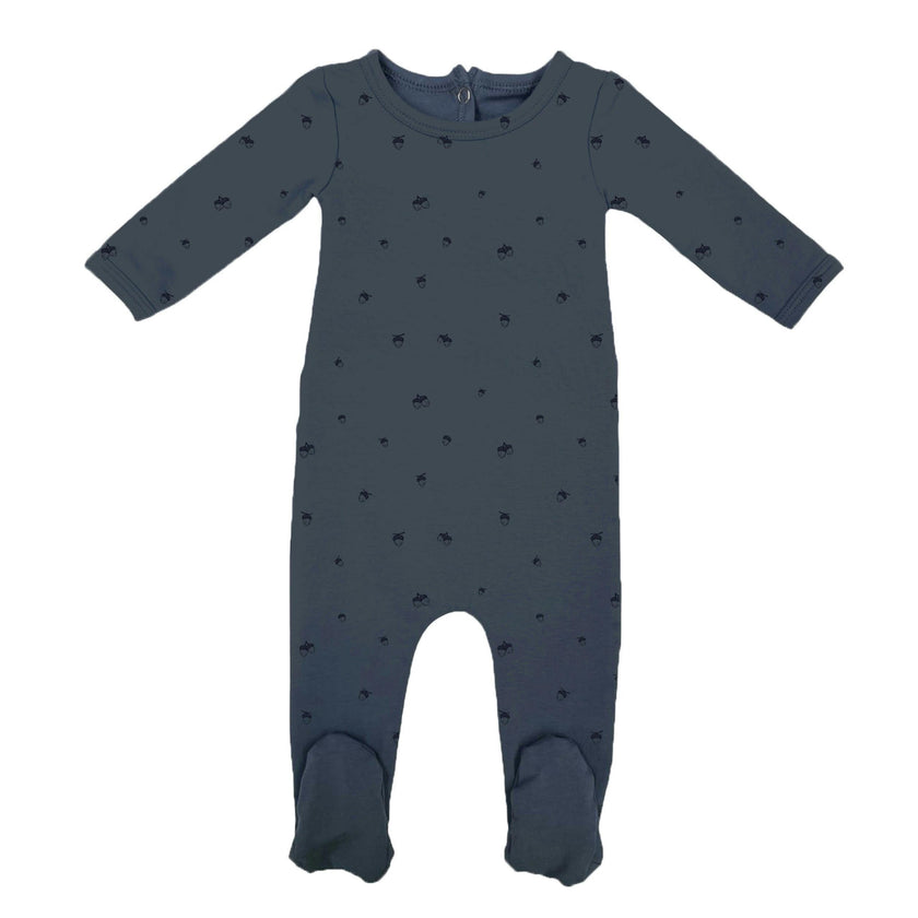 Acorn Print Long Sleeve Footie