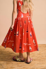 BARCOS DRESS RED