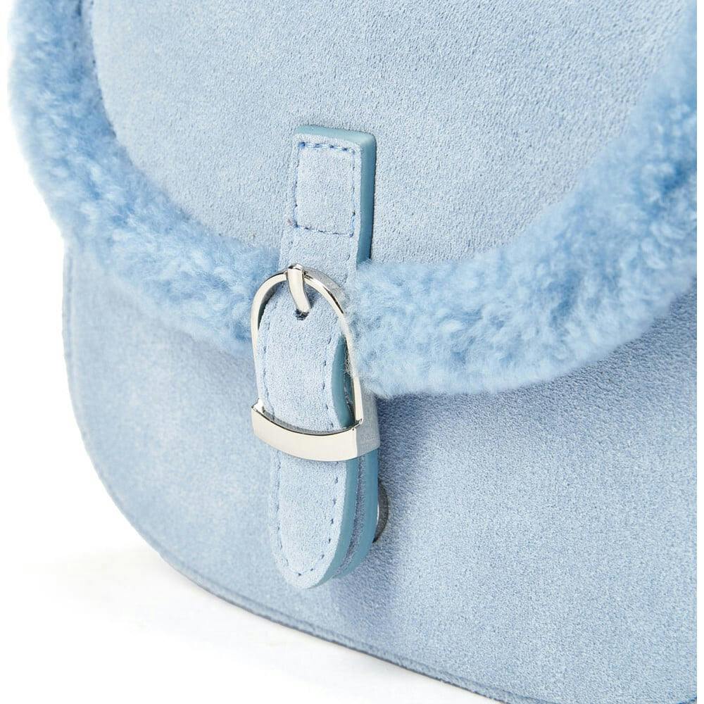 Shae Suede Crossbody Buckled Bag