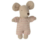 Baby mouse in carry cot - Rose