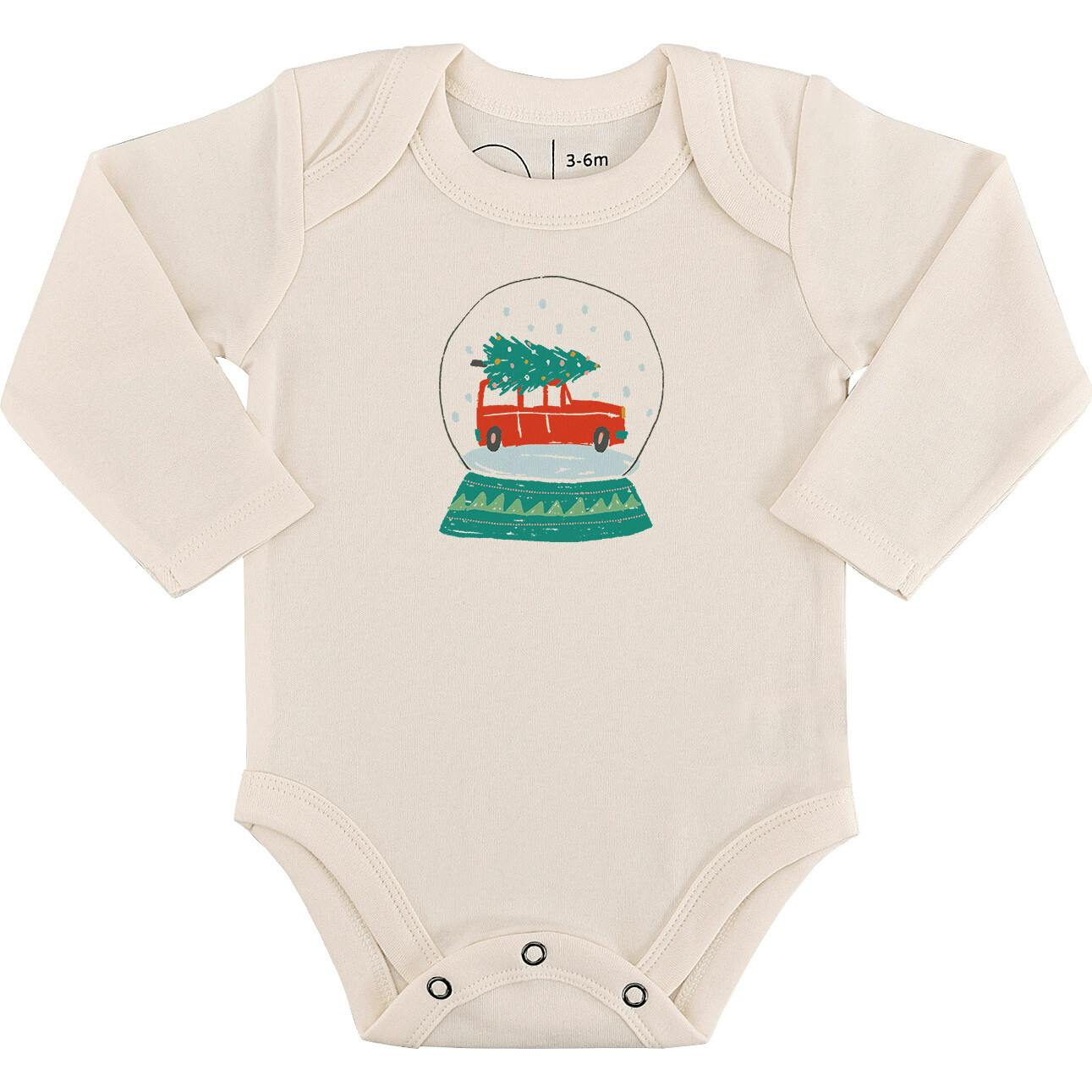 long sleeve graphic bodysuit | snow globe