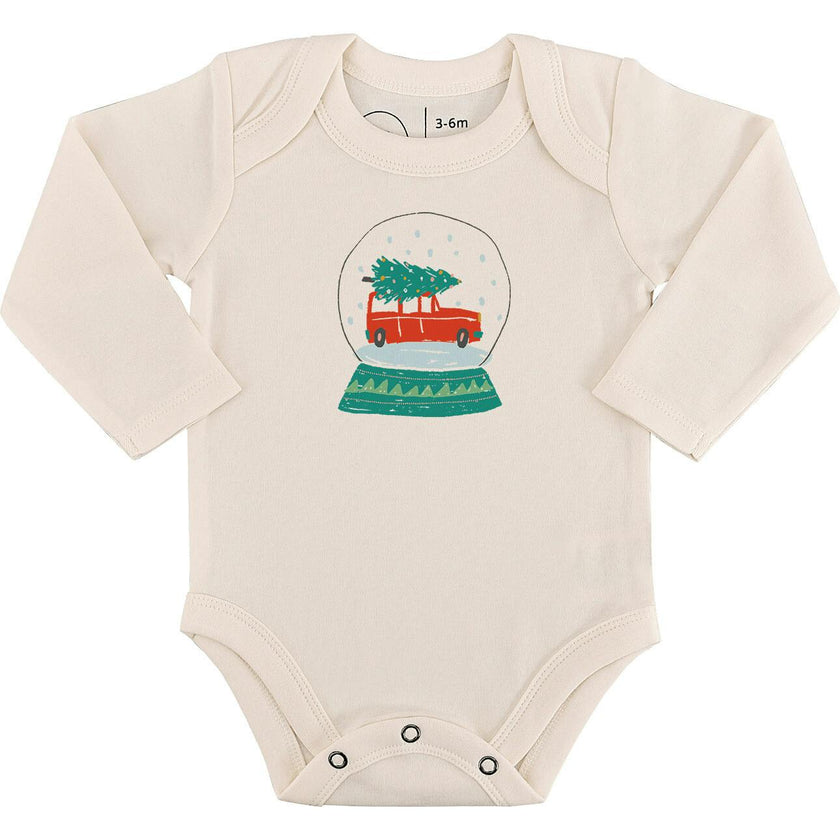 long sleeve graphic bodysuit | snow globe