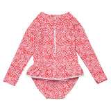 Ditsy Bloom Skirt Surf Suit