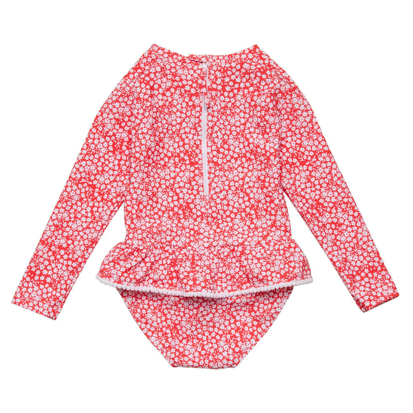 Ditsy Bloom Skirt Surf Suit