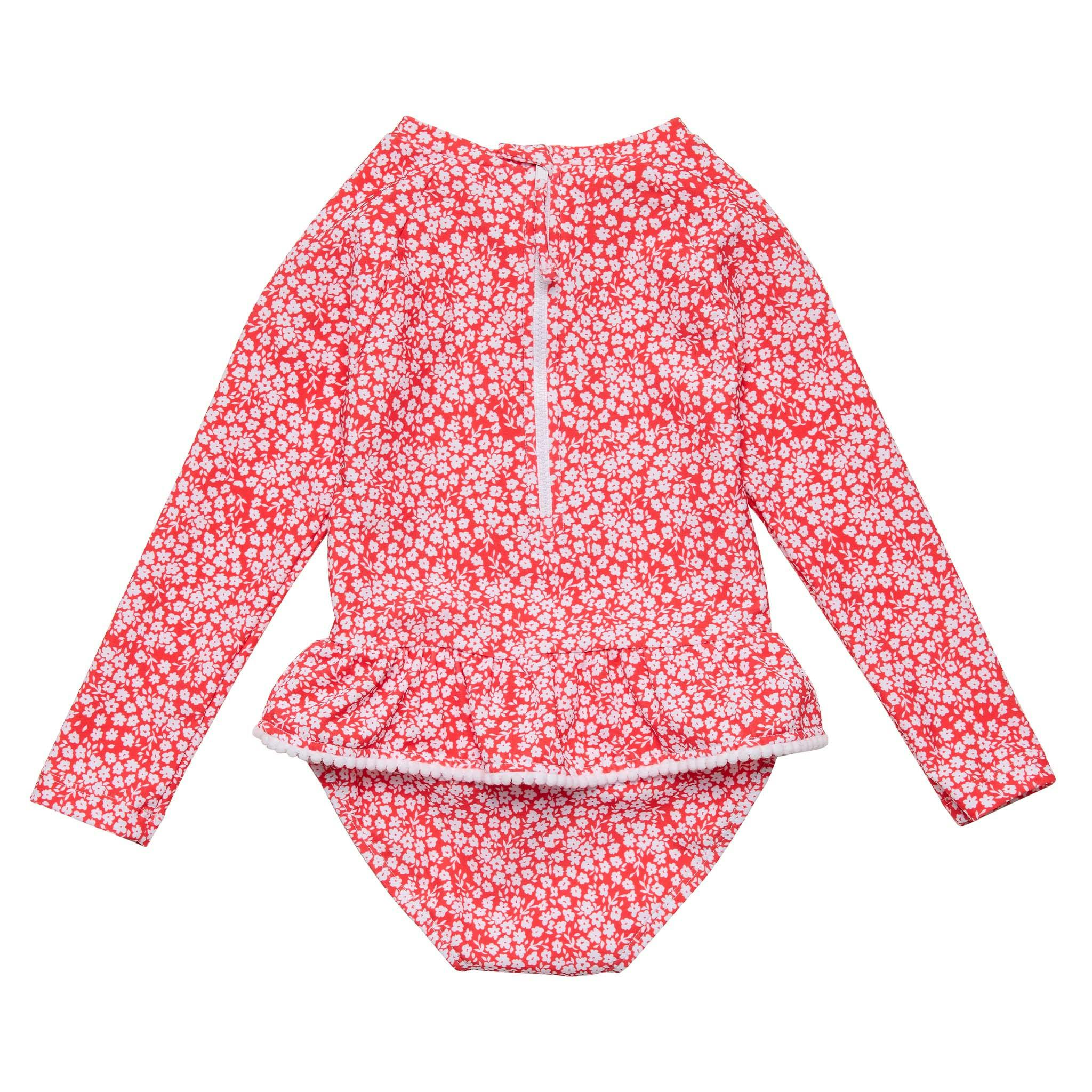 Ditsy Bloom Skirt Surf Suit