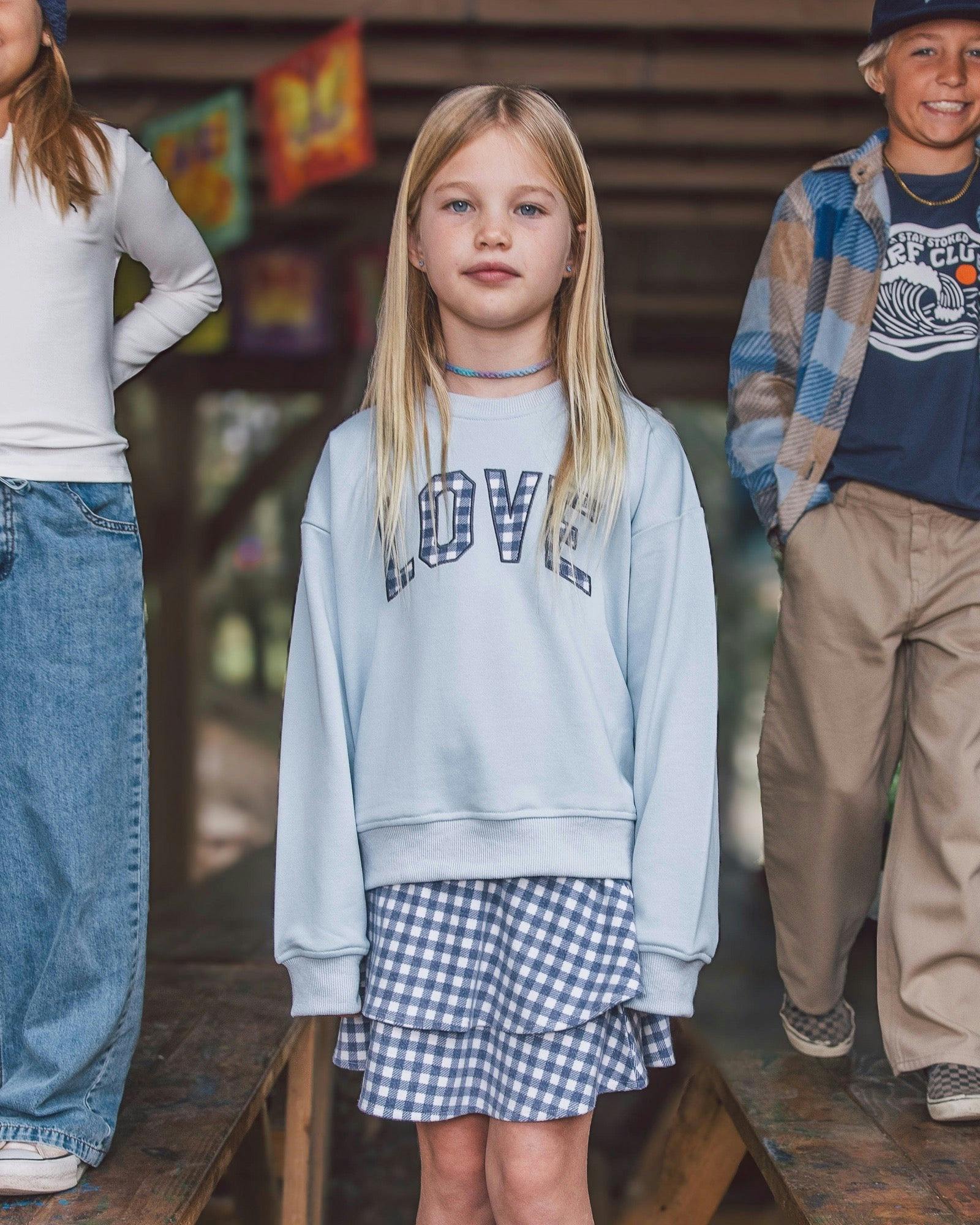 Love Sweatshirt - Cloudy Blue French Terry
