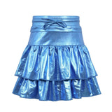 Metallic Ruffle Skort