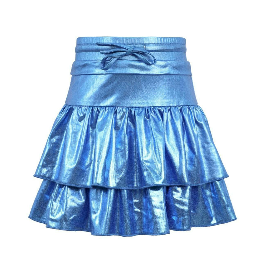 Metallic Ruffle Skort