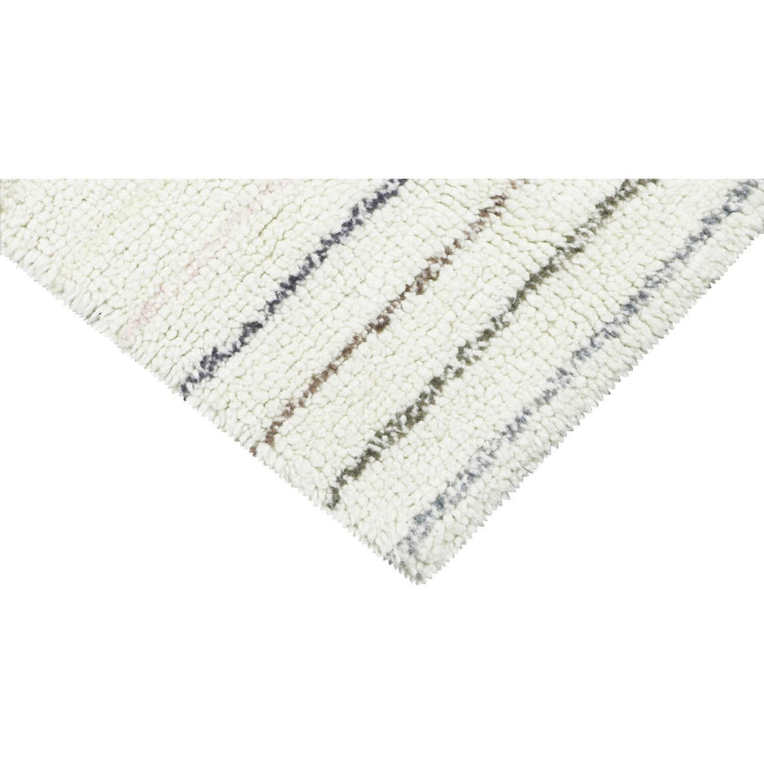 Aron Small Rectangular Woolable Rug With Tri-Color Tassels