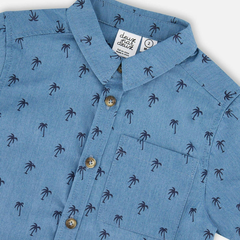 Short Sleeve Chambray Shirt