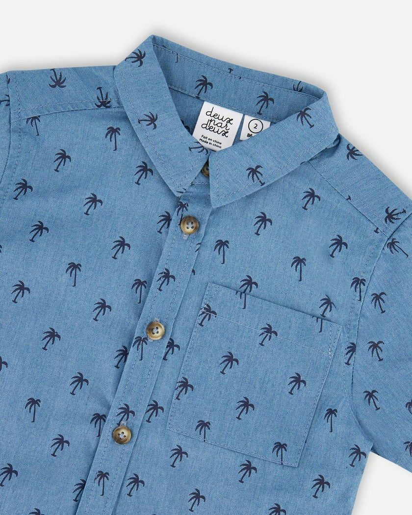 Short Sleeve Chambray Shirt