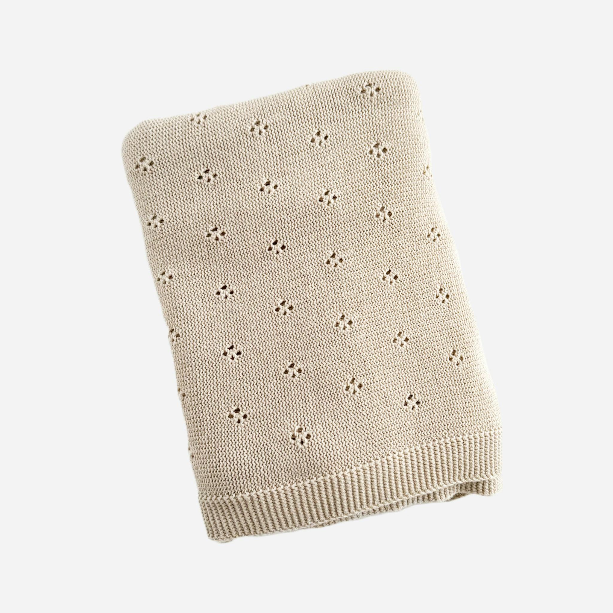 Heirloom Pique Blanket, Birch | Organic Cotton
