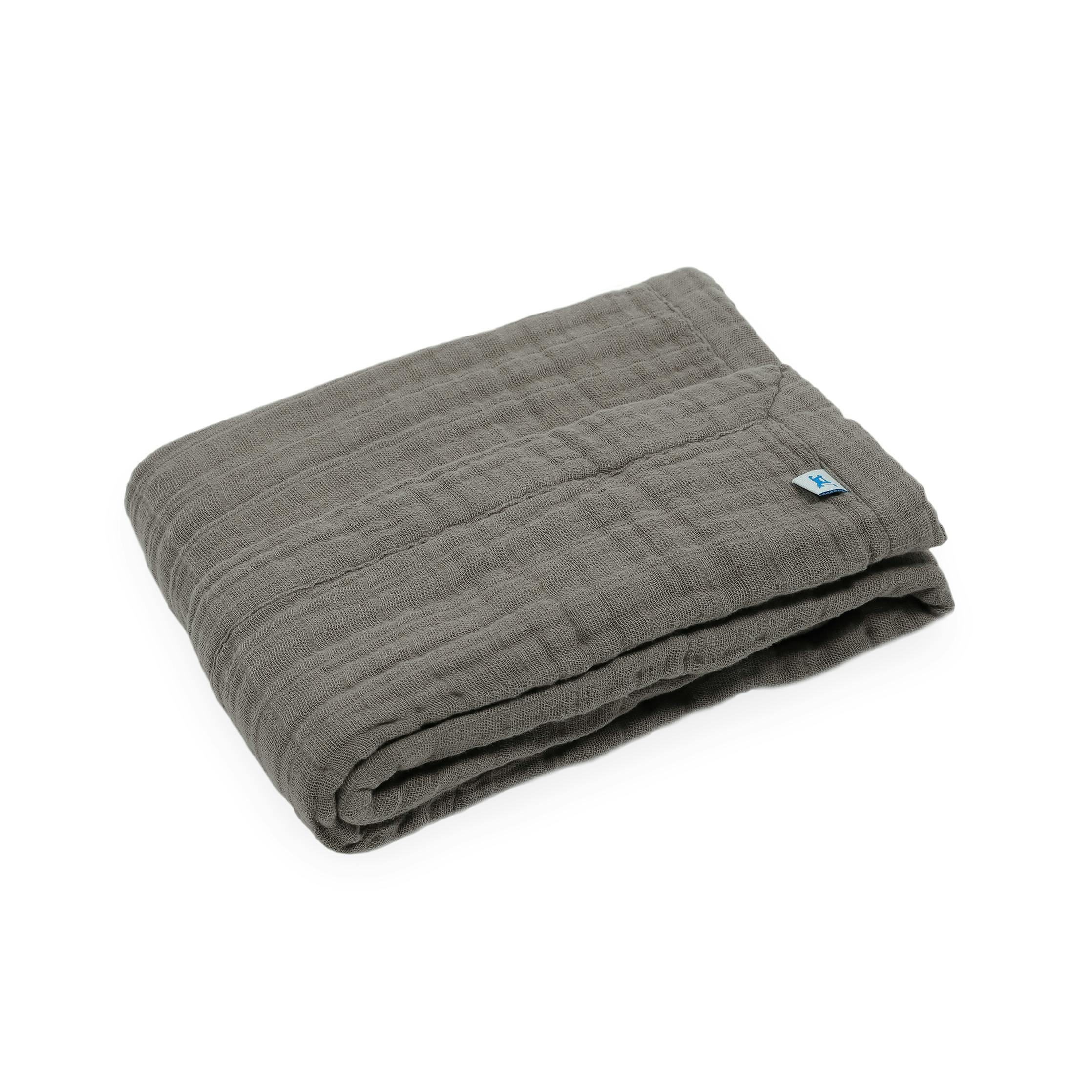 Cotton Muslin Baby Quilt - Mocha