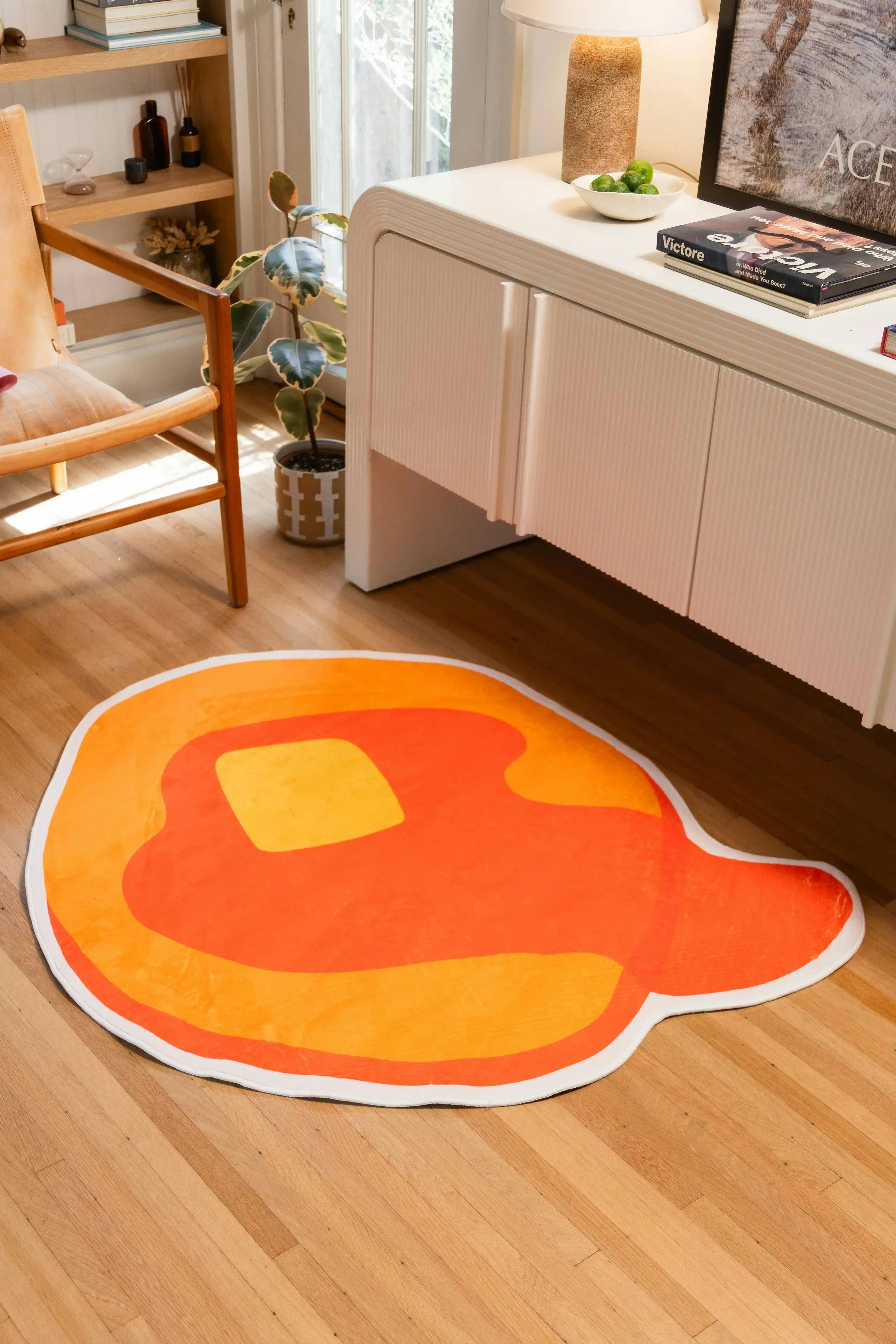 Yellow Irregular Pancake Rug by Becca Franks