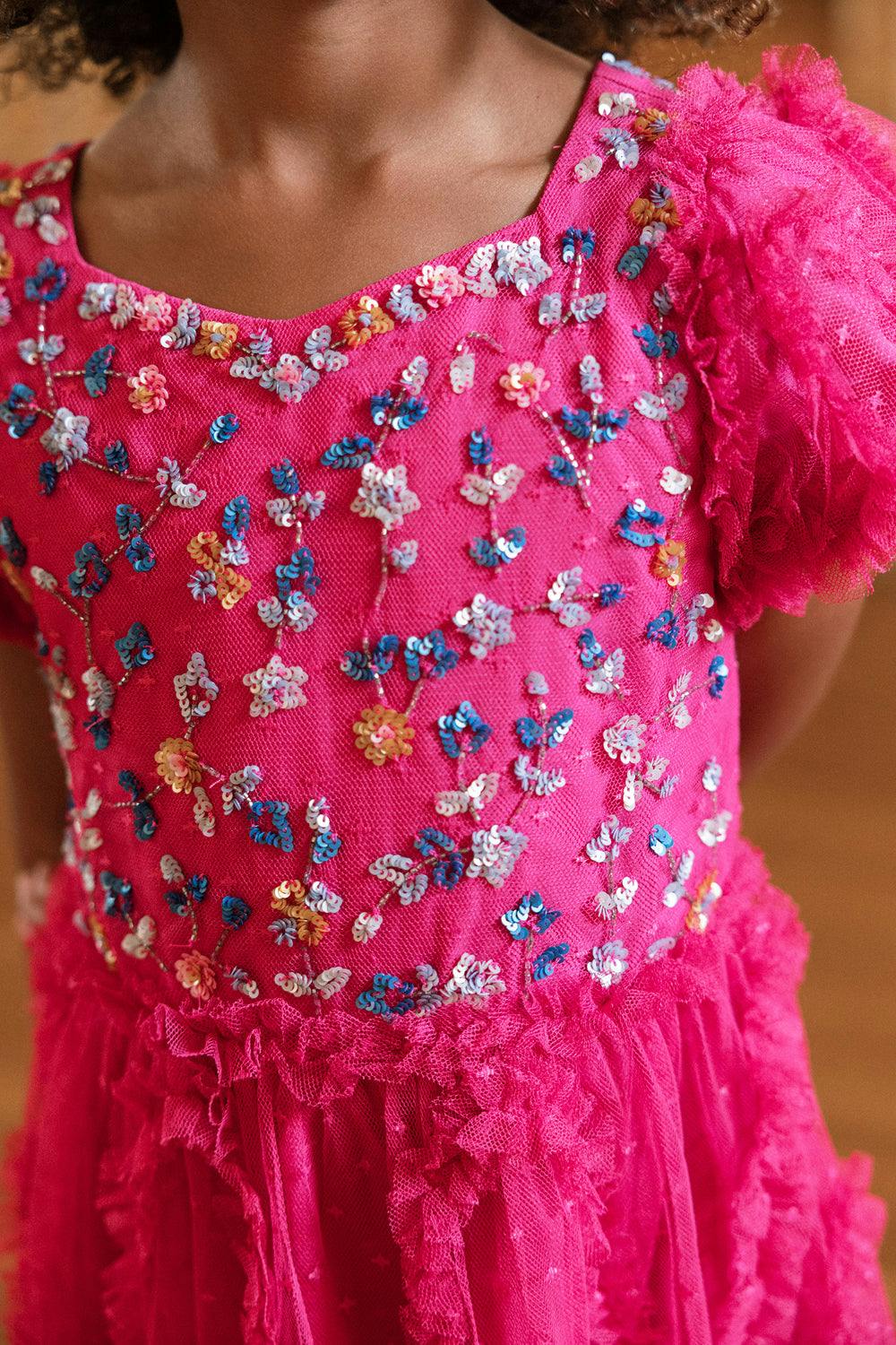 Mini Cressida Dress in Merry Magenta